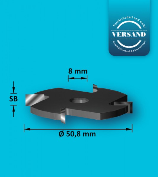 Scheibennutfräser, vier Schneidig, Ø 50,8 mm