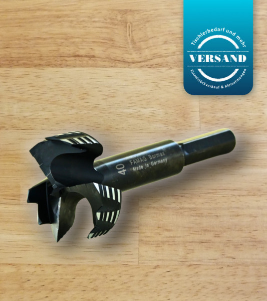 FAMAG Bormax WS Forstnerbohrer Dreischneider – Profi Holzbohrer mit Wellenschliff