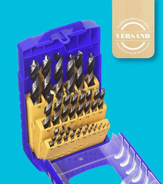 Fisch-Tools WS Holzspiralbohrerset, 25-tlg.
