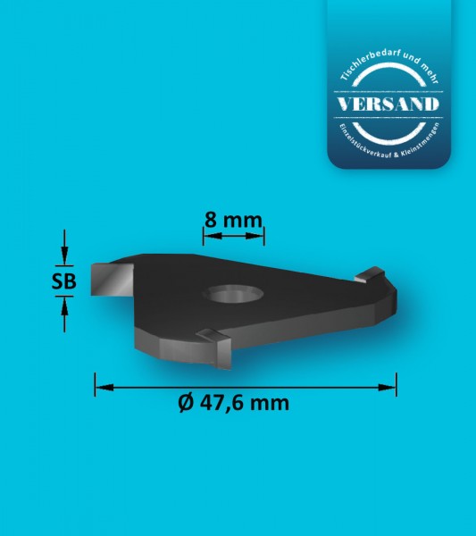 Scheibennutfräser, drei Schneidig, Ø 47,6 mm