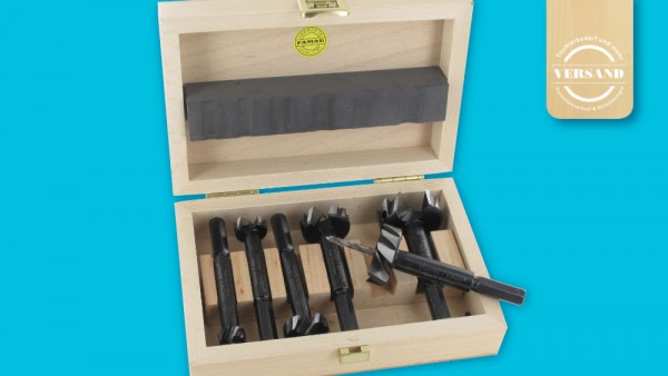 6-teiliges Bormax Prima Set, mit Vorbohrer und Zentrierspitze auswechselbar