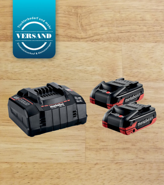 metabo Akku Basis Set-2-x-lihdx-4.0-Ah + Ladegerät-asc-145