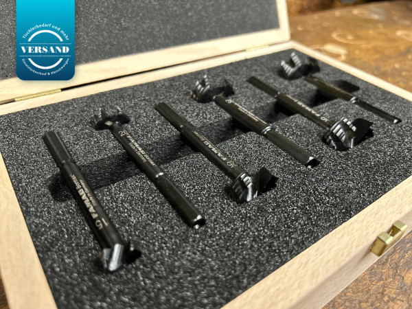 Bormax 3-Schneider WS-Satz im Holzkast. 6-teil.:15-40 mm